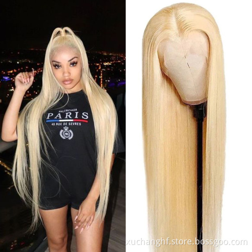 Wholesale Price 13x4, 4x4 613 Human Hair Wig, 14-50 Inch Blonde 613 Full Lace Wig, 613 lace front wigs for black Women